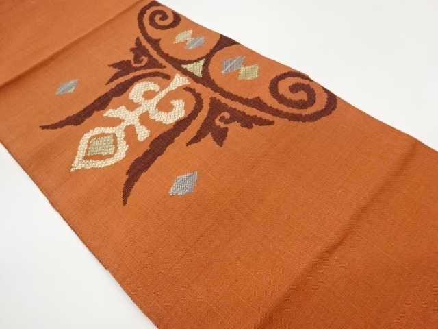 抽象模様織出し名古屋帯